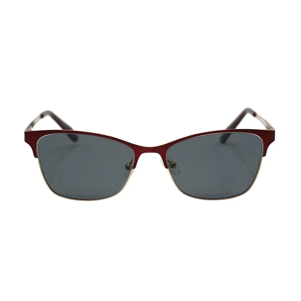 Marchon NYC Sunglasses‎ M-4009 601 Matte Bordeaux Gold Cat Eye 53-16-140